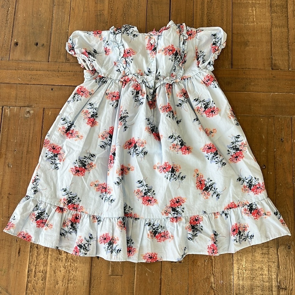 Janie and jack blue floral bouquet ruffled dress - Picture 7 of 7